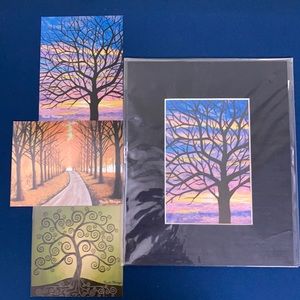Matted Print & 3 Magnets